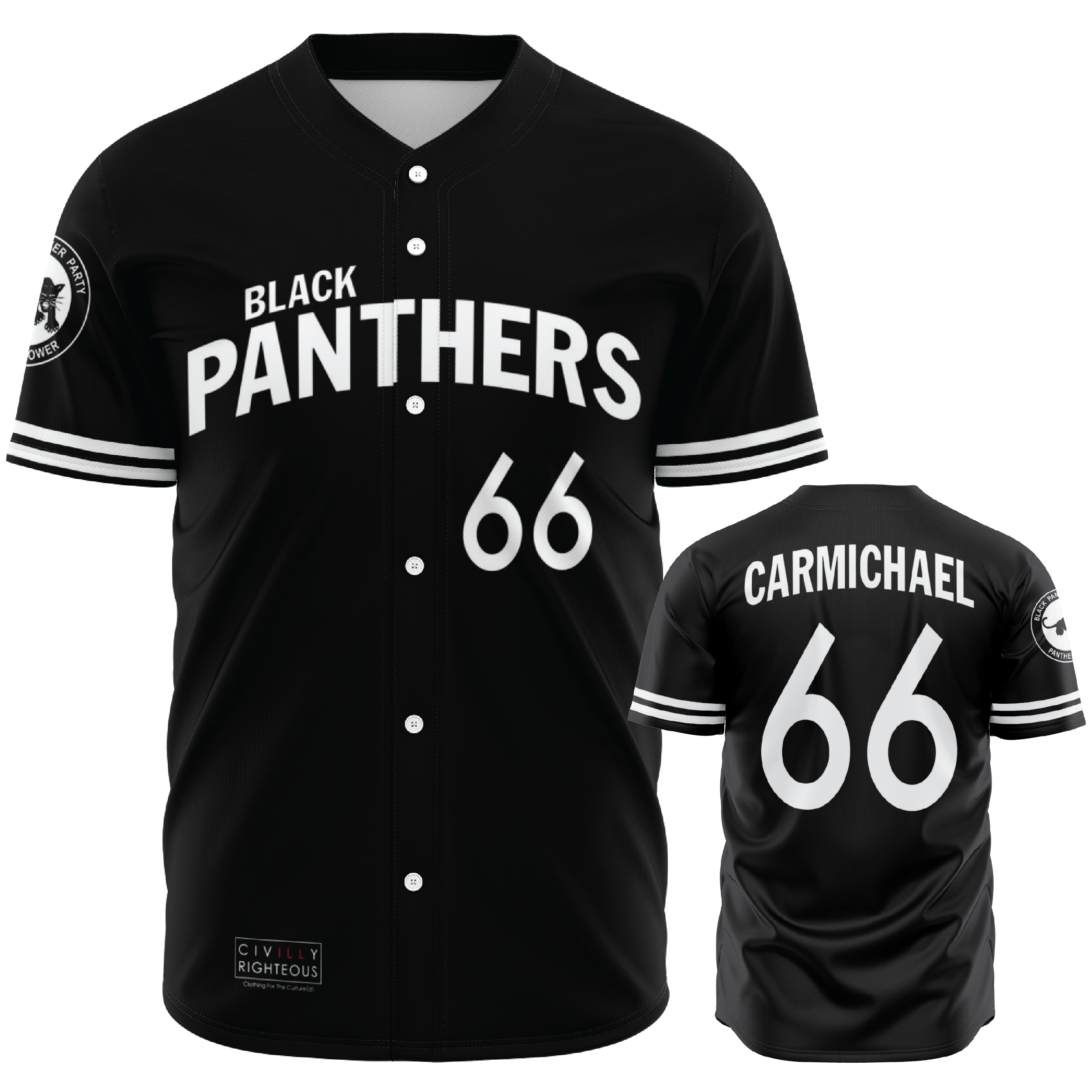 Black Panther Party, Camo - Baseball Jersey