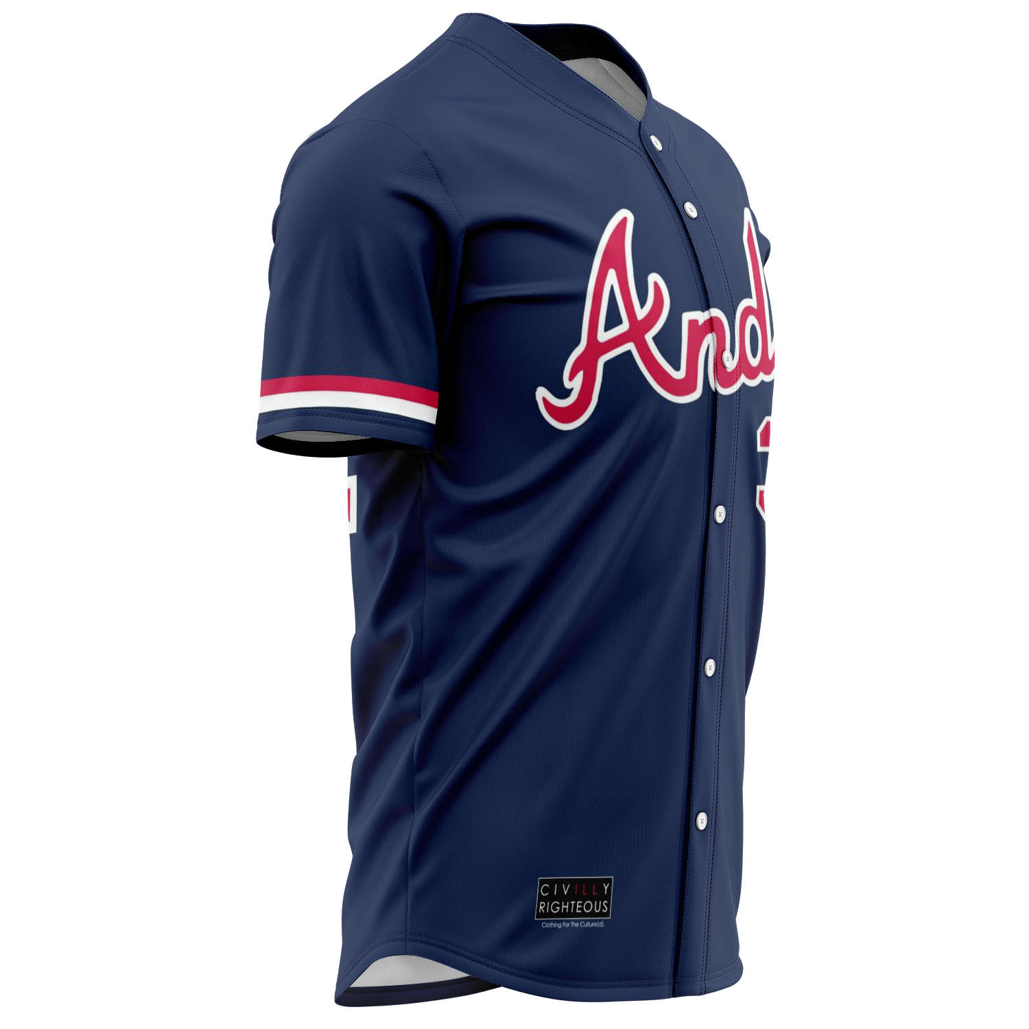Civilly Righteous Clothing Atliens - Outkast Andre 3000 Atlanta Braves Parody - Pullover Jersey L / White Seams / 6 oz.
